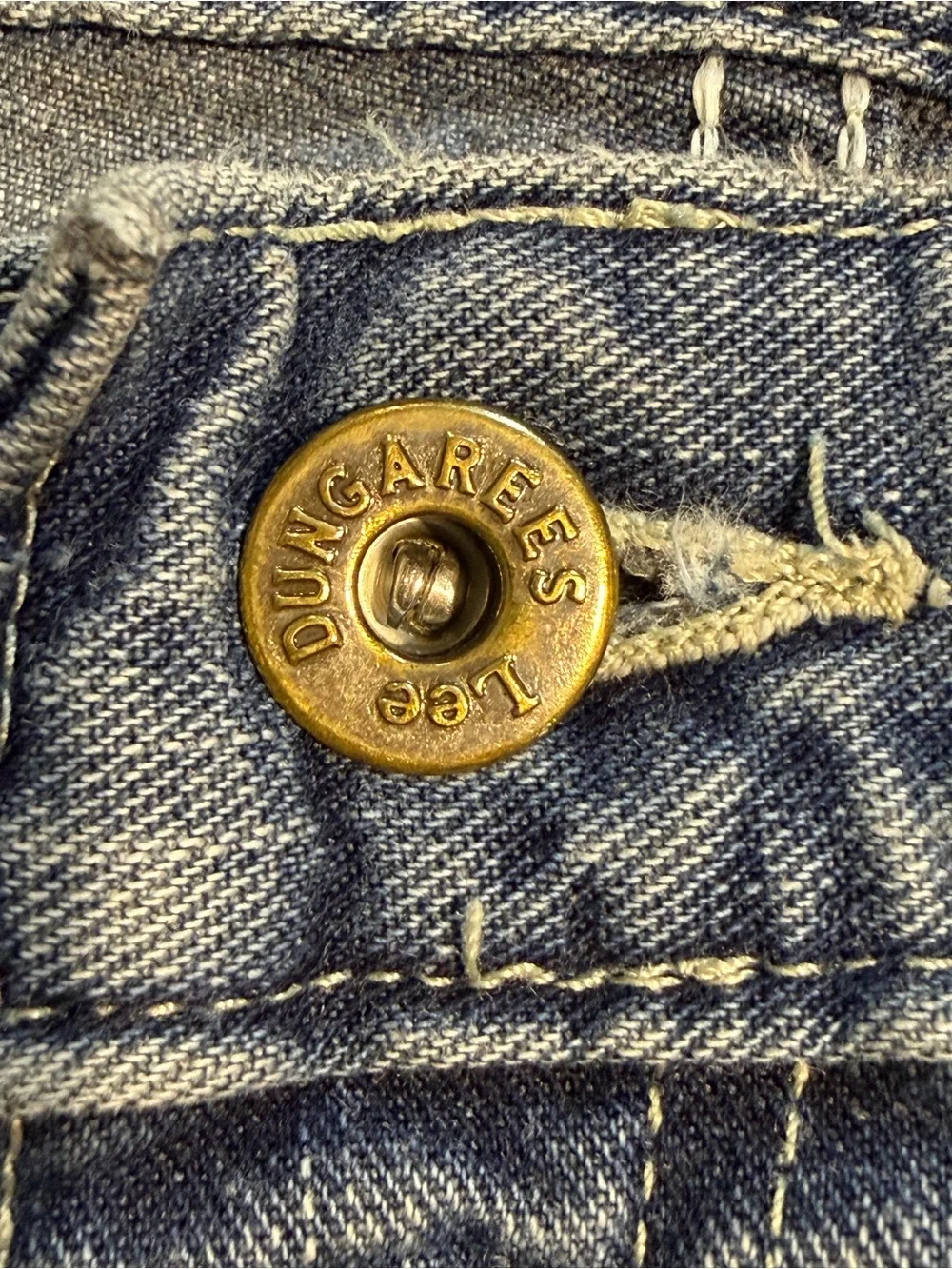 VINTAGE 90s USA‎ Made Lee Dungarees Carpenter cargo Jeans Relaxed Utility Denim